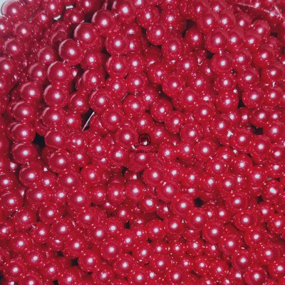8мм перли кераміка червоно-коралові 95-100шт/нитці 0500-9 фото
