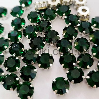 8мм Emerald Камені в оправі, скло 1шт 0006-76 фото