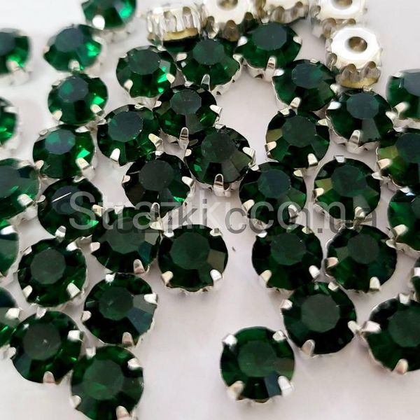 8мм Emerald Камені в оправі, скло 1шт 0006-76 фото