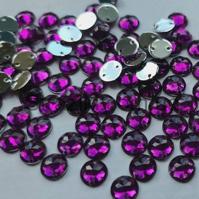 8мм круглые камни с гранями фиолетовый 100шт 000-317 фото
