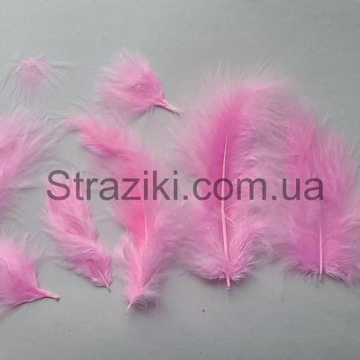 Розовый набор перьев более 100шт/уп разной длины 1уп 8833 фото