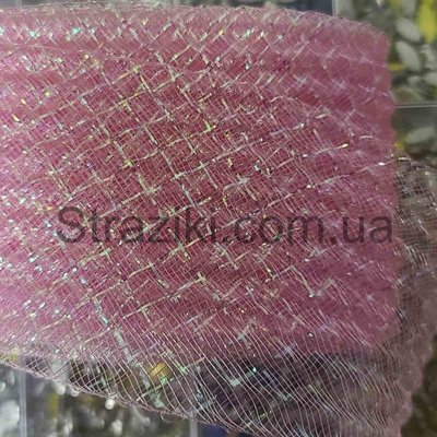 7,5см  регілін рожевий  з люрексом 20м р-712-2 фото