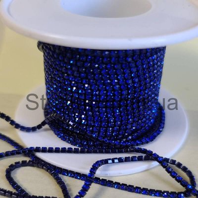 ss6 стразовая цепь синий/sapphire 1м б-121a фото