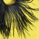 6-10см двухслойные ЧЕРНЫЕ страусиные перья на тонком шнуре 1м 8828 фото 3