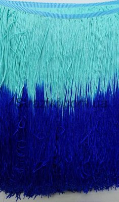 30см бахрома  з градієнтом бірюза+синій неон не петля 1м б-1862 фото