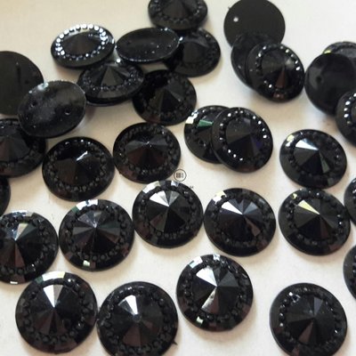 16мм круглые конусные черные 1шт 000-440 фото
