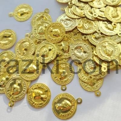15мм пришивные монетки золото (металл) 1шт 000-301 фото