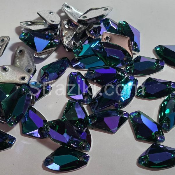 12*19мм emerald_AB галактік с/с 1шт 1111-099 фото