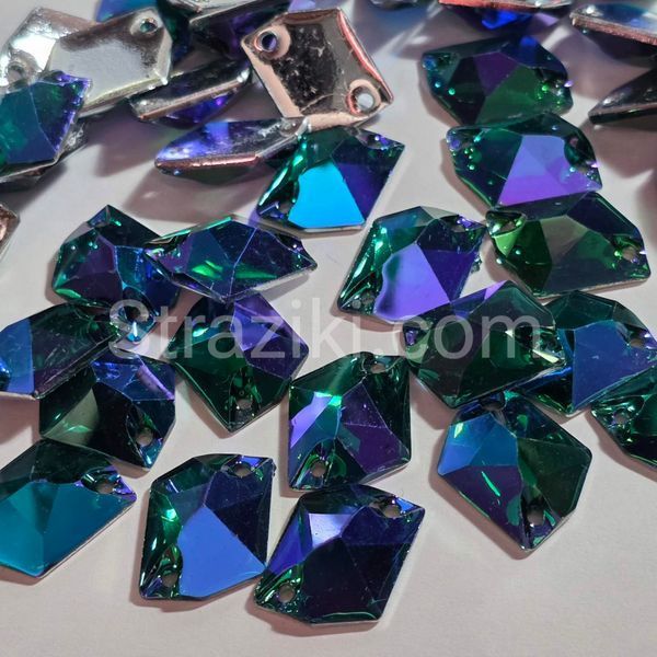20*17мм emerald_AB космик с/с 1шт 1111-099 фото