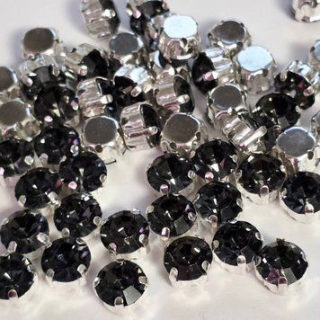 8мм Black_diamond стразы в оправе, стекло, 1шт 0006-72 фото