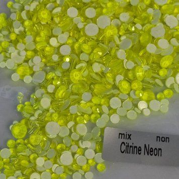 mix ss3-ss20 YELLOW NEON Non hot Fix 1440шт 11082 фото