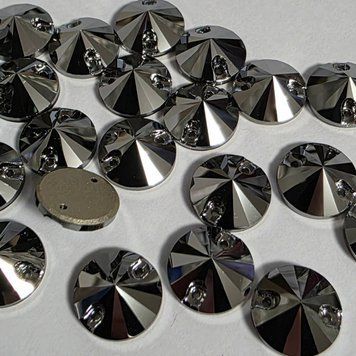 12мм риволи Premium JET_HEMATITE 1шт PR-1082 фото