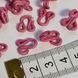 1.3см крючки обтянуты сеткой, розовые 12шт КРС129-23 фото 1