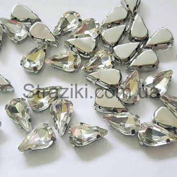8*13мм капля Crystal в оправе, стекло 1шт 0006-39 фото