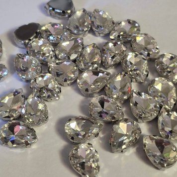 10*14мм капля crystal в оправе, стекло 1шт 0007-89в фото