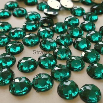 8мм круглі камені emerald з гранями 100шт 500-107 фото