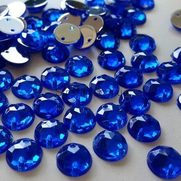 8мм круглі камені з гранями sapphire 100шт 500-105 фото