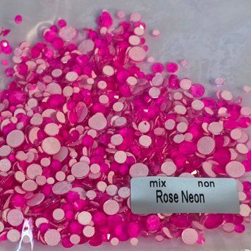 mix ss3-ss20 ROSE NEON  Non hot Fix 1440шт 11082 фото