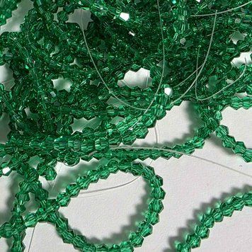 2мм биконус emerald, стекло 170шт 1900005-2 фото