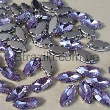 6*12мм маркиз violet в оправе, стекло 1шт 0006-20 фото