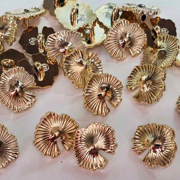 21*18мм ґудзик пластик на ніжці, gold 1шт 8515 фото