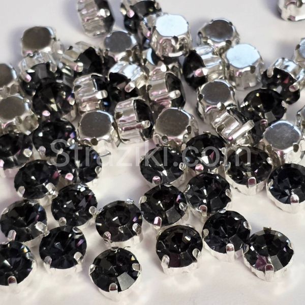 8мм Black_diamond стразы в оправе, стекло, 1шт 0008-72 фото