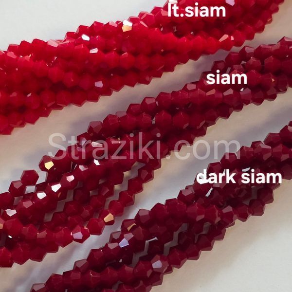 4мм биконус DARK Siam непрозрачные, стекло 80шт 000413 фото