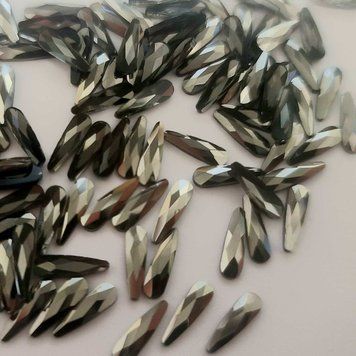 3*10мм капля JET_HEMATITE Non hot Fix 100шт 11083 фото