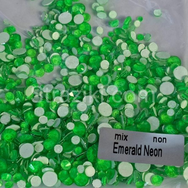 mix ss3-ss20 &nbsp;EMERALD NEON Non hot Fix 1440шт 11082 фото