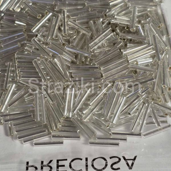 951-5''-78102 стеклярус срібло Preciosa 50г 15-25 фото