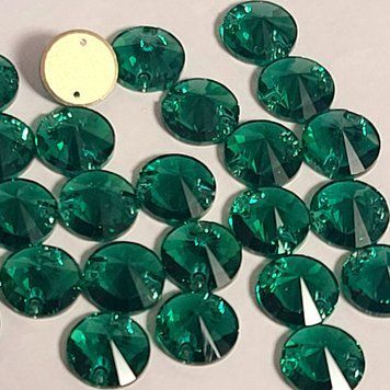 12mm риволи Premium Emerald 1шт PR-1036 фото