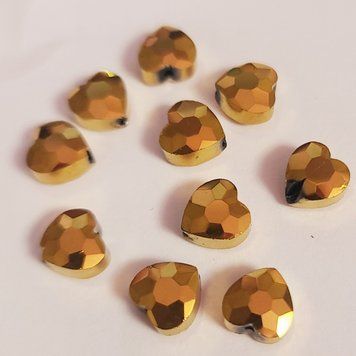 8*8мм сердце gold 10шт 444-075 фото