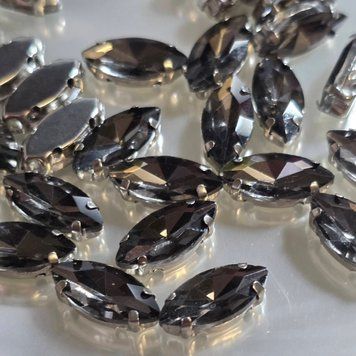 7*15мм маркіз black_diamond в оправі скло 1шт 0006-52 фото