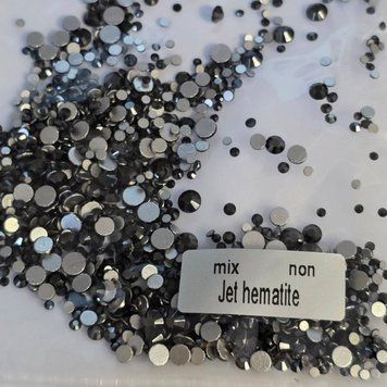 mix ss3-ss16 JET_HEMATITE Non hot Fix 1440шт 11082 фото