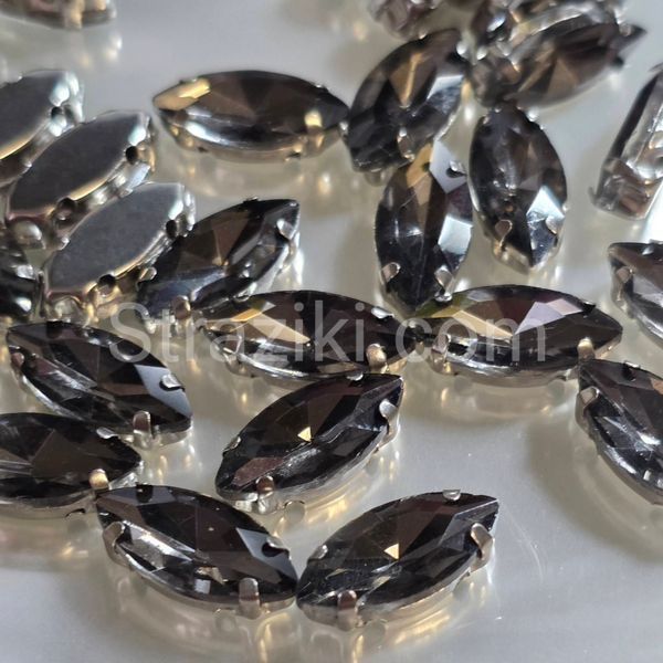 7*15мм маркіз black_diamond в оправі скло 1шт 0006-52 фото
