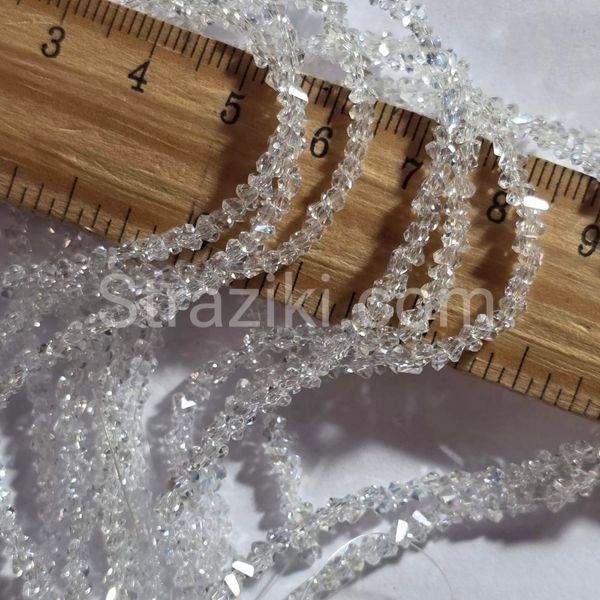 2мм 24 см Скло трикутники crystal_AB 135шт 2-0025 фото