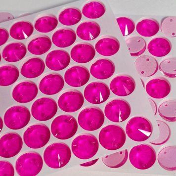 10мм ріволі NEON rose 1шт 9096-1 фото