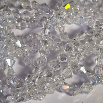 6мм біконус crystal_AB скло 52шт 1900006-1 фото