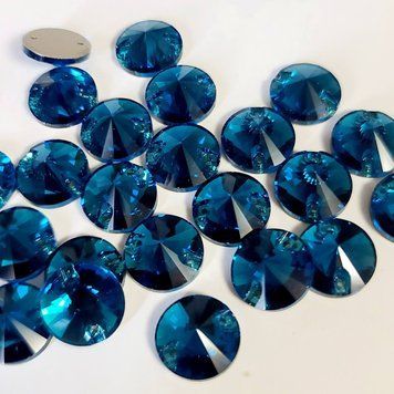 12мм риволи Premium Blue_zircon 1шт PR-1028-1 фото