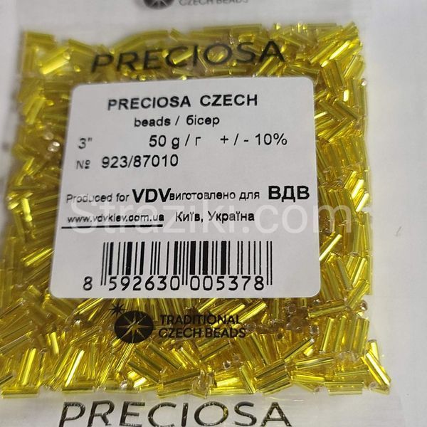 923-3''-87010 стеклярус 7мм лимонний Preciosa 50г 15-45 фото