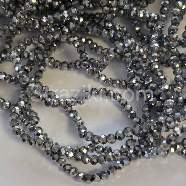 2мм рондели silver, стекло 140шт 244-106 фото