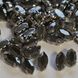 7*15мм маркиз jet_hematite в оправе, стекло 1шт 0006-88 фото 1
